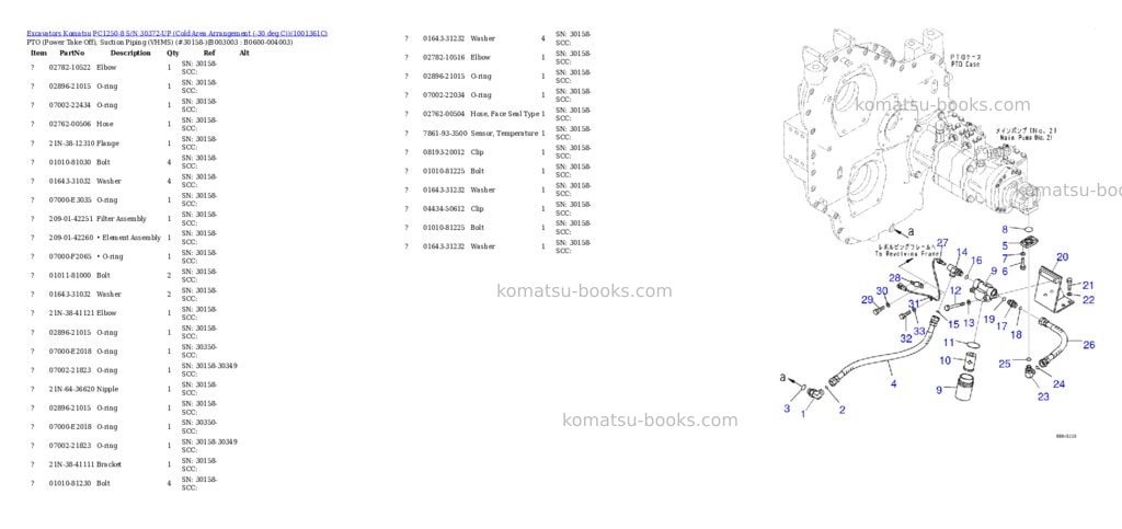 Komatsu pc1250-8 s/n 30372-up cold area arrangement -30 deg c Parts catalog cover Page 5
