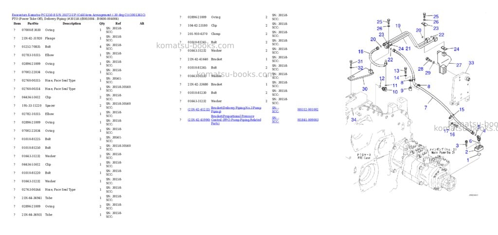 Komatsu pc1250-8 s/n 30372-up cold area arrangement -30 deg c Parts catalog cover Page 6