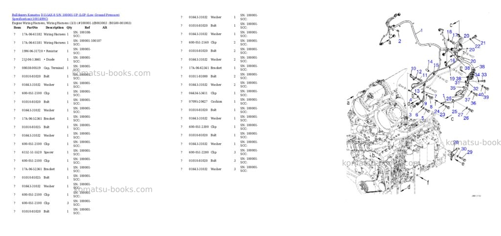 Komatsu D155AX-8 S/N 100001-UP (LGP (Low Ground Pressure) Specification) Parts catalog cover Page 6