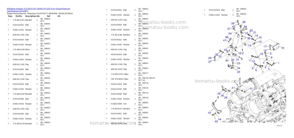 Komatsu D155AX-8 S/N 100001-UP (LGP (Low Ground Pressure) Specification) Parts catalog cover Page 9