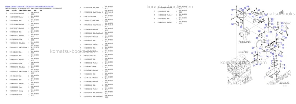 Komatsu saa6d125e-7 s/n 860103-up for wa470-8e0 Parts catalog cover Page 9