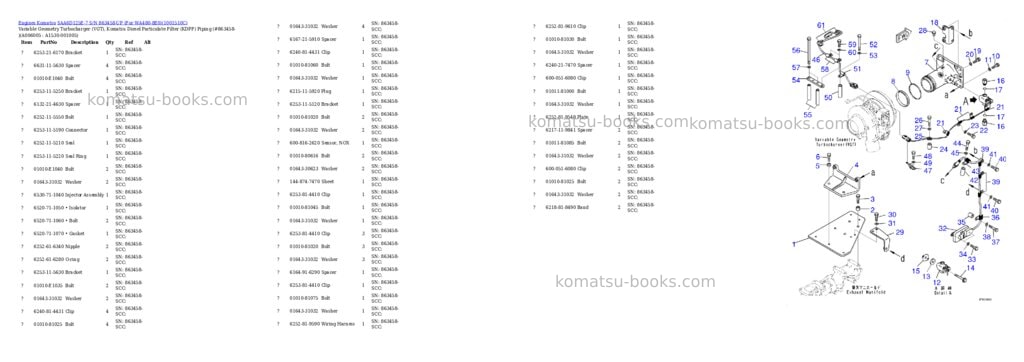 Komatsu saa6d125e-7 s/n 863458-up for wa480-8e0 Parts catalog cover Page 10