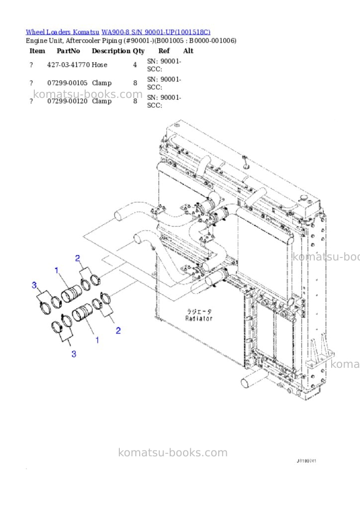 Komatsu wa900-8 s/n 90001-up Parts catalog cover Page 4 Komatsu wa900-8 s/n 90001-up Parts catalog cover Page 4