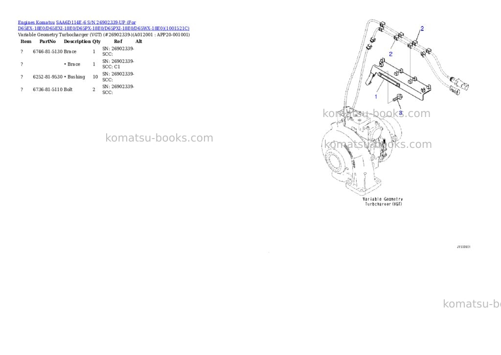 Komatsu saa6d114e-6 s/n 26902339-up for d65ex-18/d65exi-18/d65px-18/d65pxi-18/d65wx-18 Parts catalog cover Page 10 Komatsu saa6d114e-6 s/n 26902339-up for d65ex-18/d65exi-18/d65px-18/d65pxi-18/d65wx-18 Parts catalog cover Page 10
