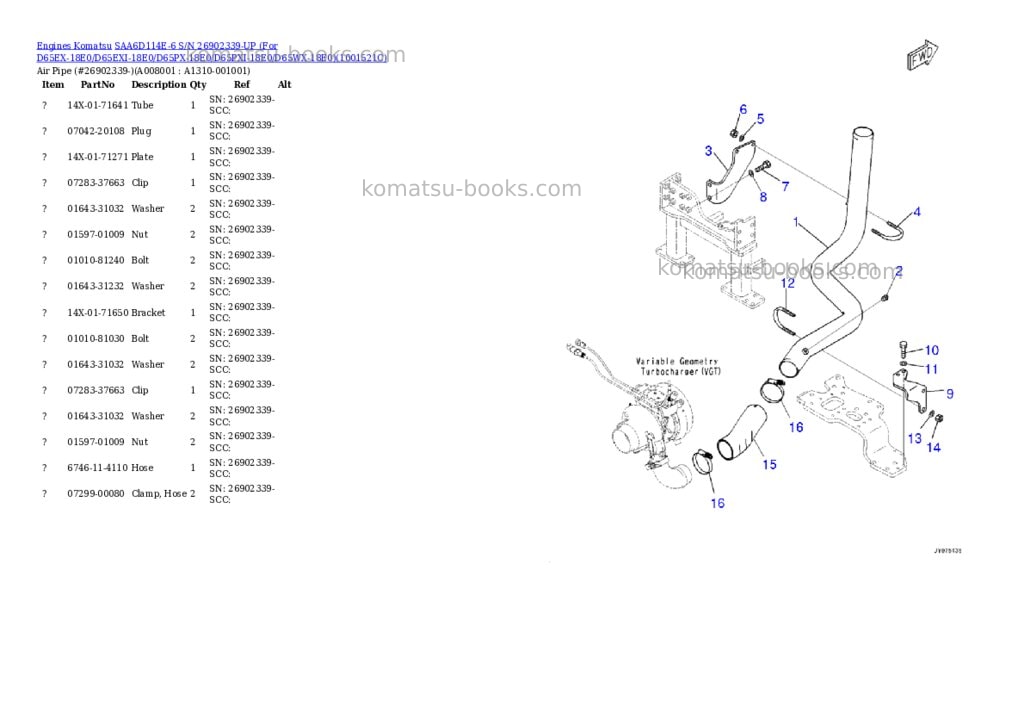 Komatsu saa6d114e-6 s/n 26902339-up for d65ex-18/d65exi-18/d65px-18/d65pxi-18/d65wx-18 Parts catalog cover Page 6 Komatsu saa6d114e-6 s/n 26902339-up for d65ex-18/d65exi-18/d65px-18/d65pxi-18/d65wx-18 Parts catalog cover Page 6
