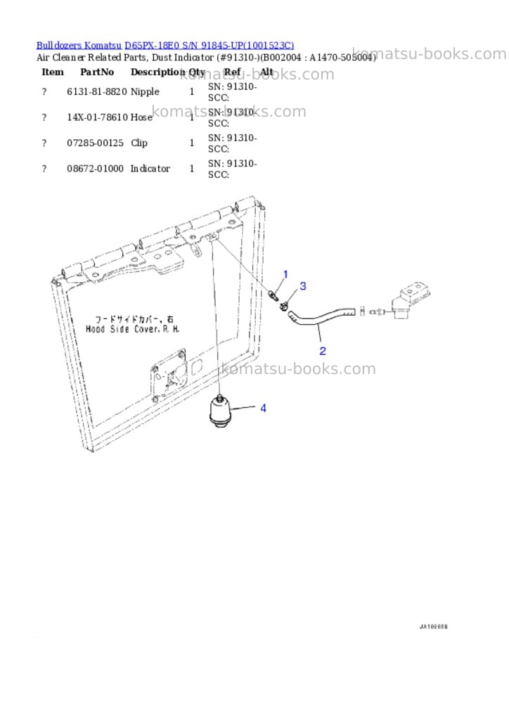 Komatsu d65px-18e0 s/n 91845-up Parts catalog cover Page 7 Komatsu d65px-18e0 s/n 91845-up Parts catalog cover Page 7