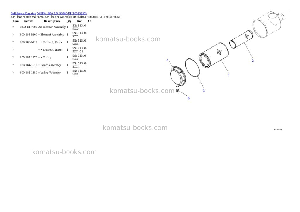 Komatsu d65px-18e0 s/n 91845-up Parts catalog cover Page 8 Komatsu d65px-18e0 s/n 91845-up Parts catalog cover Page 8