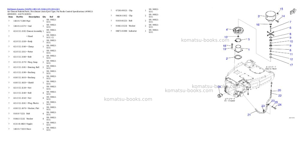 Komatsu d65pxi-18e0 s/n 91845-up Parts catalog cover Page 9
