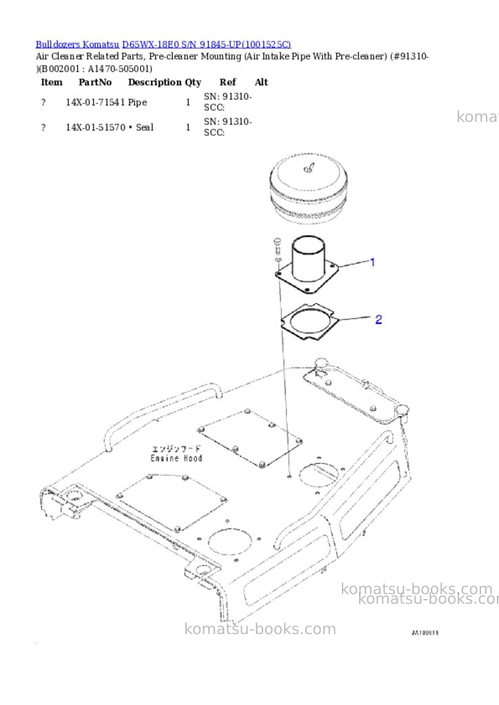 Komatsu d65wx-18e0 s/n 91845-up Parts catalog cover Page 4 Komatsu d65wx-18e0 s/n 91845-up Parts catalog cover Page 4