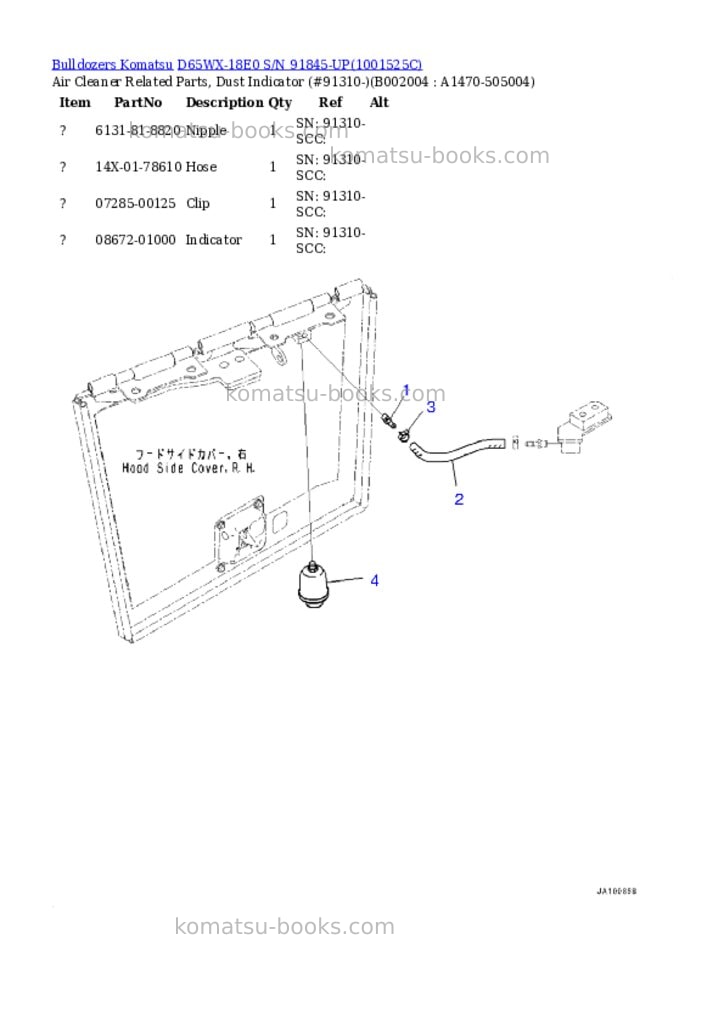 Komatsu d65wx-18e0 s/n 91845-up Parts catalog cover Page 7 Komatsu d65wx-18e0 s/n 91845-up Parts catalog cover Page 7