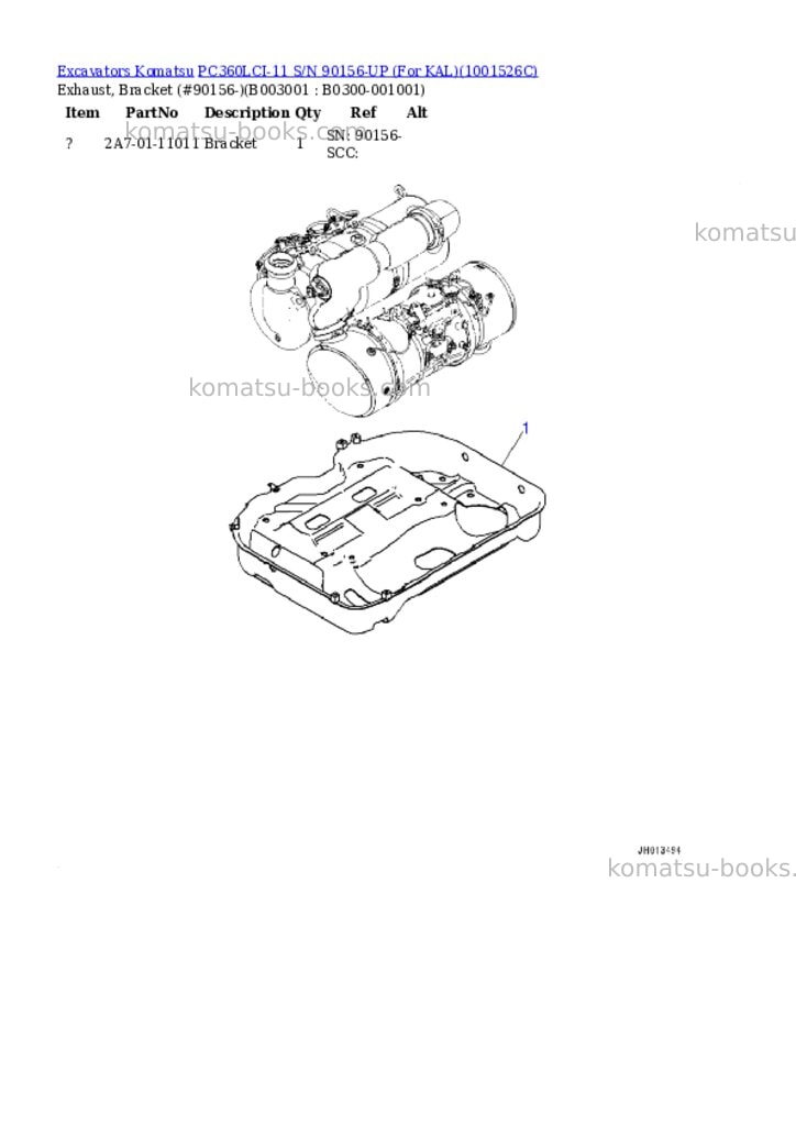 Komatsu PC360LCI-11 S/N 90156-UP (For KAL) Parts catalog cover Page 4 Komatsu PC360LCI-11 S/N 90156-UP (For KAL) Parts catalog cover Page 4