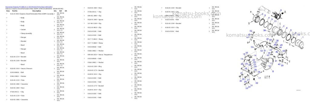 Komatsu PC360LCI-11 S/N 90156-UP (For KAL) Parts catalog cover Page 5 Komatsu PC360LCI-11 S/N 90156-UP (For KAL) Parts catalog cover Page 5