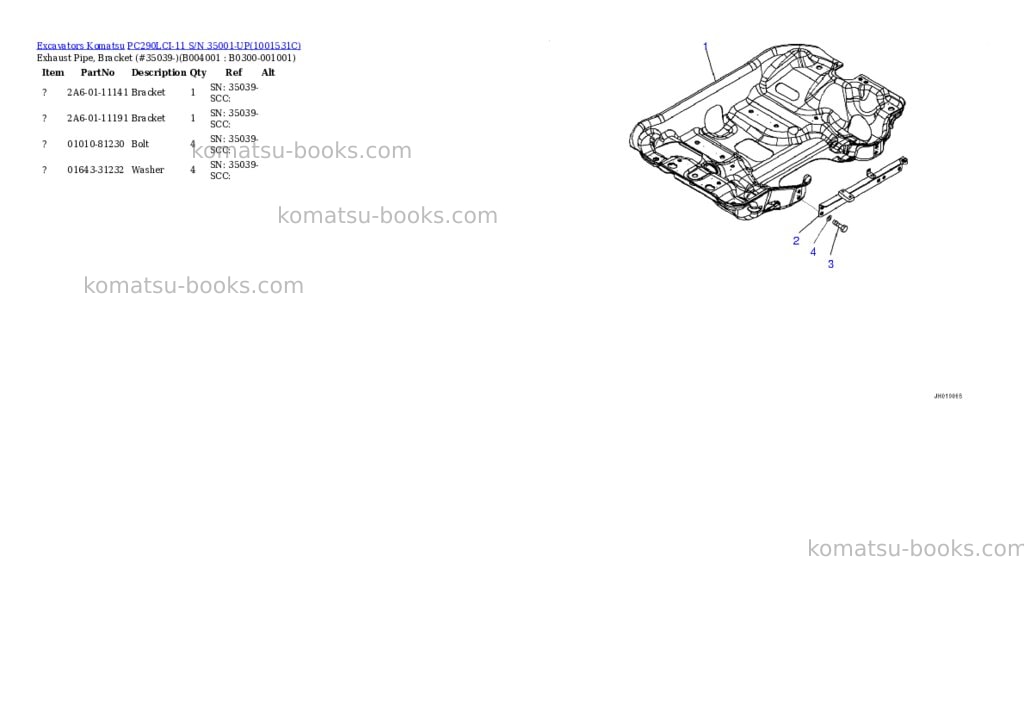 Komatsu pc290lci-11 s/n 35001-up Parts catalog cover Page 9