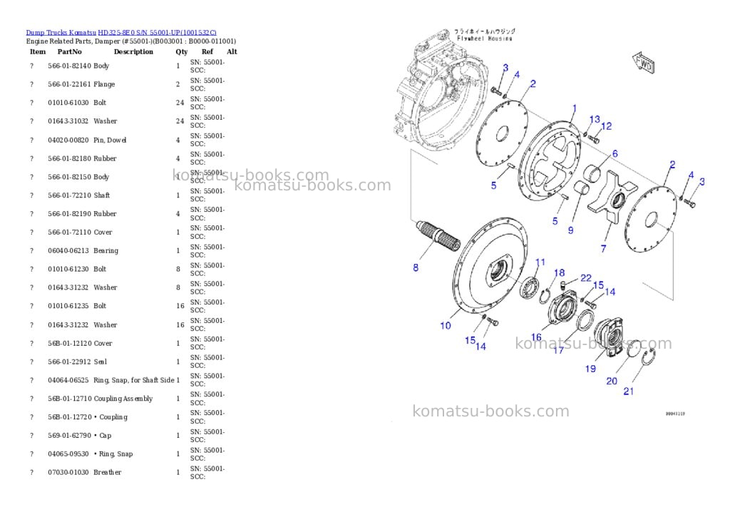 Komatsu hd325-8e0 s/n 55001-up Parts catalog cover Page 10 Komatsu hd325-8e0 s/n 55001-up Parts catalog cover Page 10