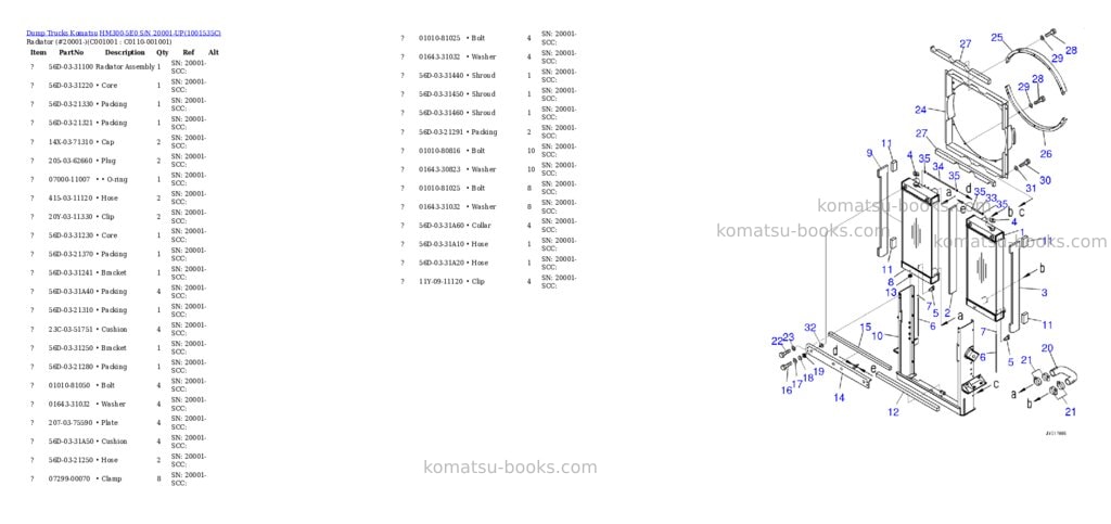 Komatsu hm300-5e0 s/n 20001-up Parts catalog cover Page 9 Komatsu hm300-5e0 s/n 20001-up Parts catalog cover Page 9
