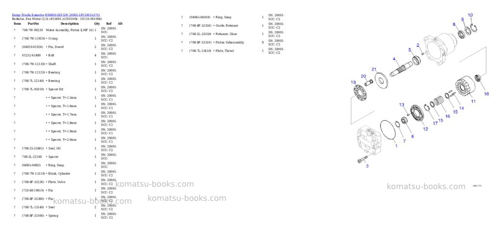 Komatsu hm400-5e0 s/n 20001-up Parts catalog cover Page 10 Komatsu hm400-5e0 s/n 20001-up Parts catalog cover Page 10