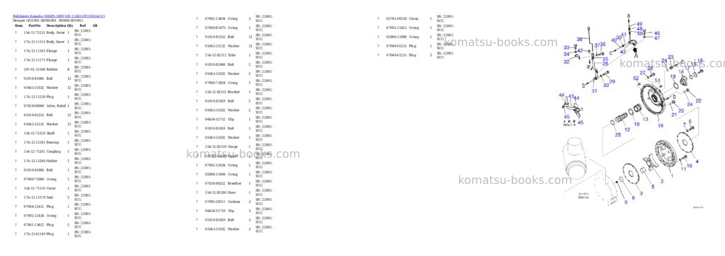 Komatsu d85ex-18e0 s/n 23363-up Parts catalog cover Page 7