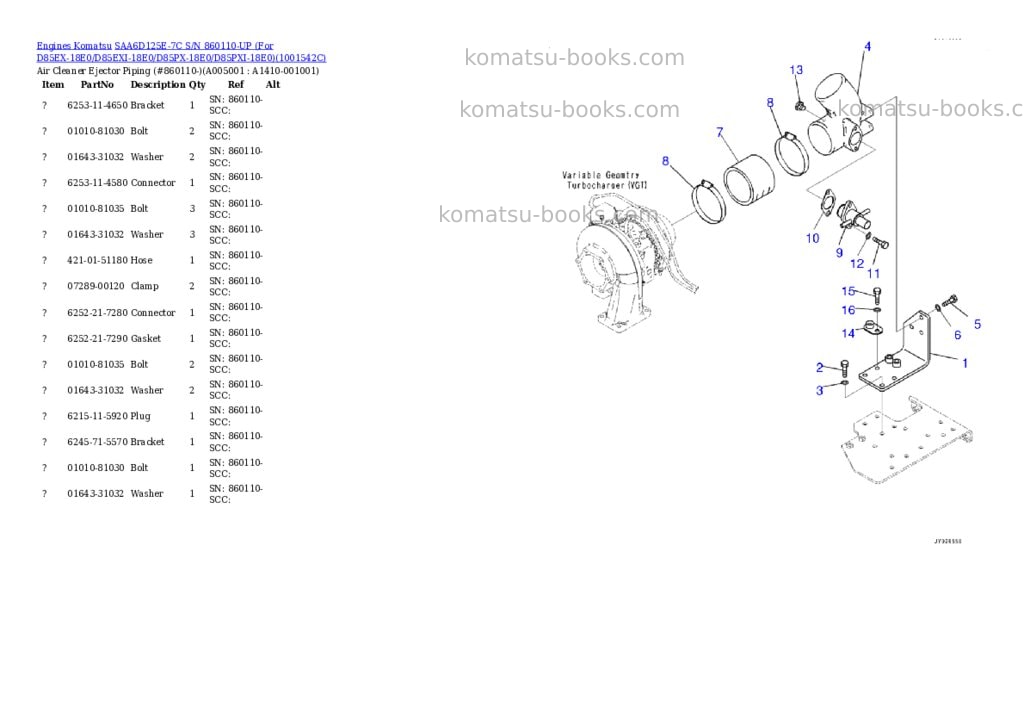 Komatsu saa6d125e-7c s/n 860110-up for d85ex-18e0/d85exi-18e0/d85px-18e0/d85pxi-18e0 Parts catalog cover Page 5 Komatsu saa6d125e-7c s/n 860110-up for d85ex-18e0/d85exi-18e0/d85px-18e0/d85pxi-18e0 Parts catalog cover Page 5