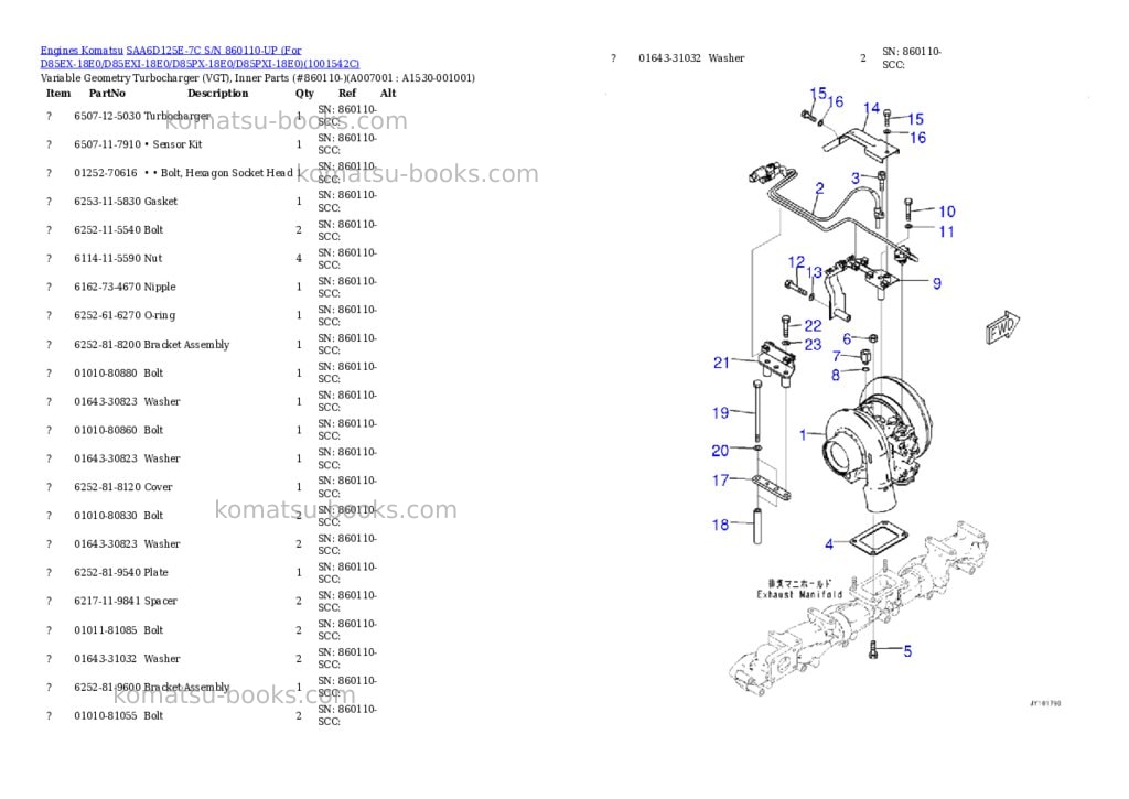 Komatsu saa6d125e-7c s/n 860110-up for d85ex-18e0/d85exi-18e0/d85px-18e0/d85pxi-18e0 Parts catalog cover Page 7 Komatsu saa6d125e-7c s/n 860110-up for d85ex-18e0/d85exi-18e0/d85px-18e0/d85pxi-18e0 Parts catalog cover Page 7