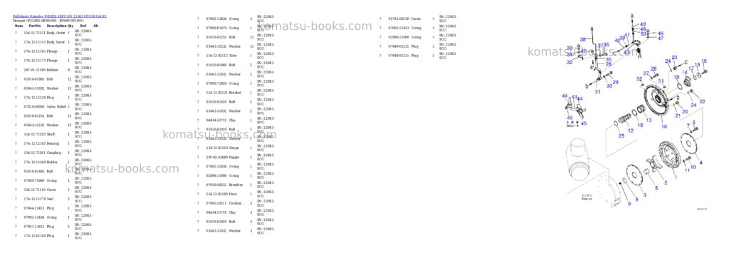 Komatsu d85exi-18e0 s/n 23363-up Parts catalog cover Page 7