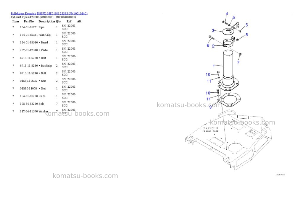 Komatsu d85px-18e0 s/n 23363-up Parts catalog cover Page 3 Komatsu d85px-18e0 s/n 23363-up Parts catalog cover Page 3