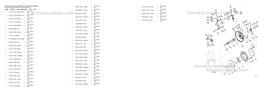 Komatsu d85px-18e0 s/n 23363-up Parts catalog cover Page 7 Komatsu d85px-18e0 s/n 23363-up Parts catalog cover Page 7