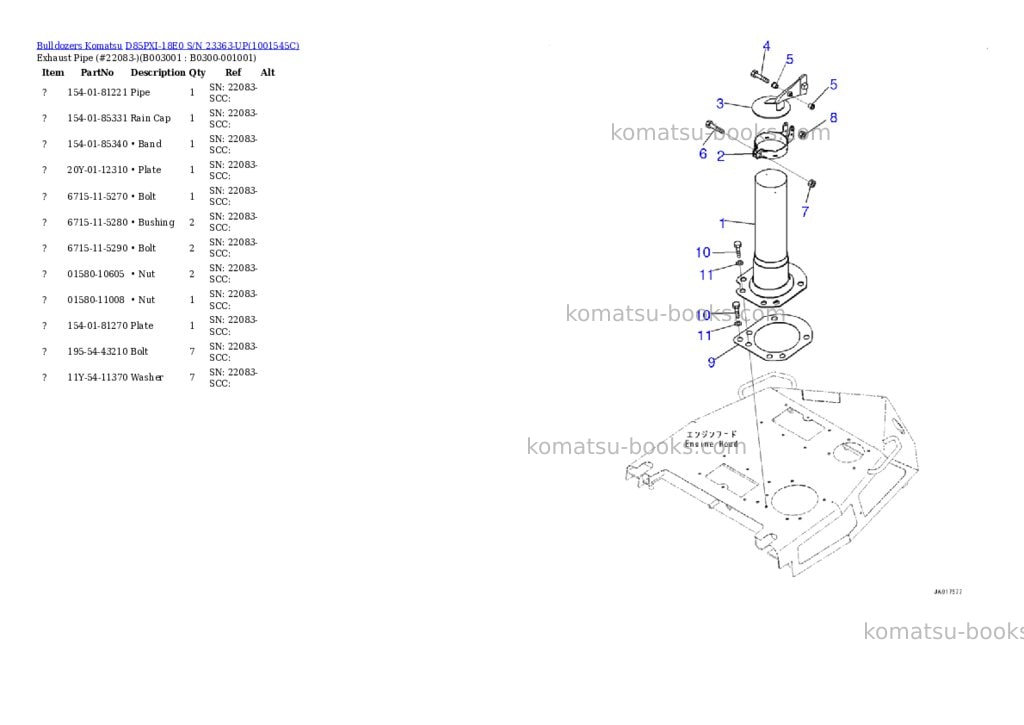Komatsu d85pxi-18e0 s/n 23363-up Parts catalog cover Page 3 Komatsu d85pxi-18e0 s/n 23363-up Parts catalog cover Page 3