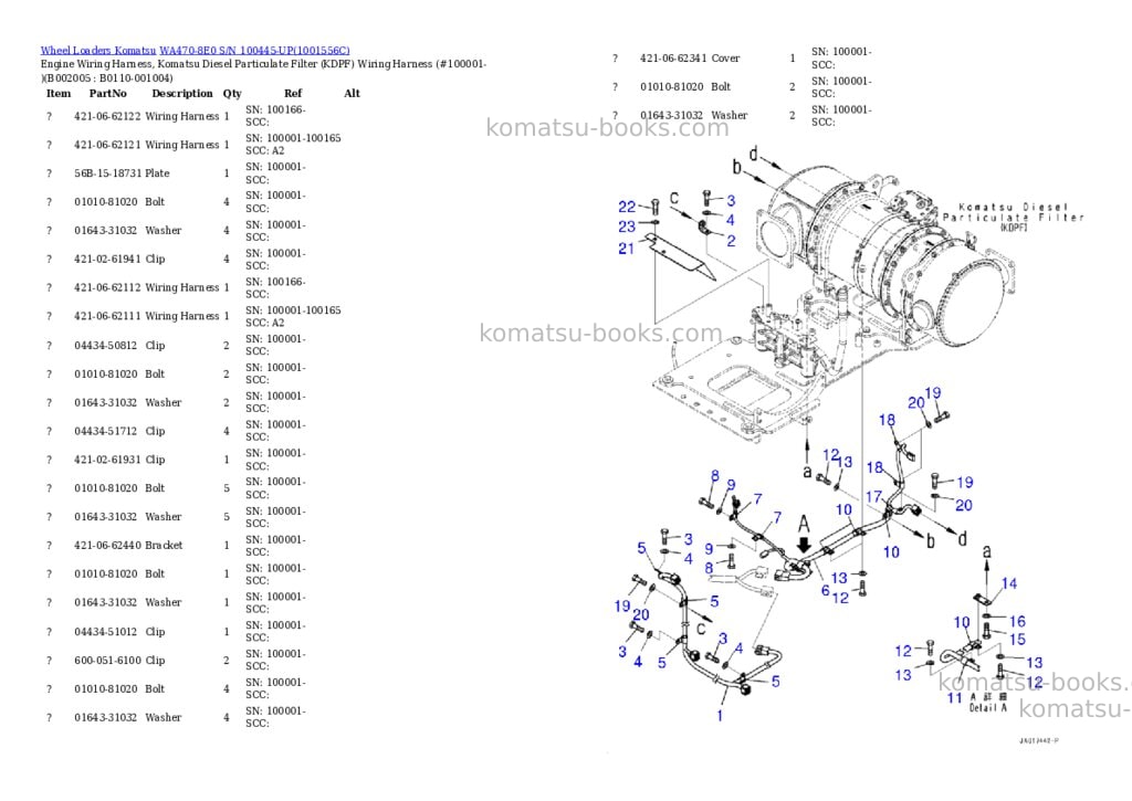 Komatsu wa470-8e0 s/n 100445-up Parts catalog cover Page 5