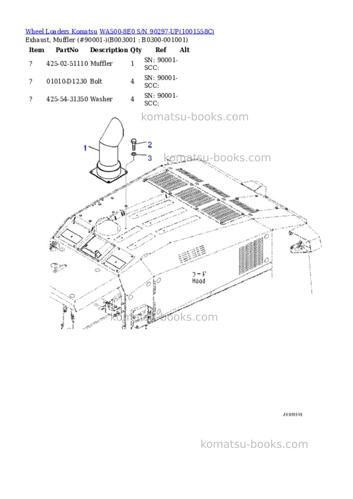 Komatsu wa500-8e0 s/n 90297-up Parts catalog cover Page 8