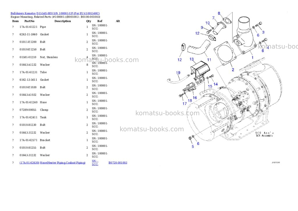 Komatsu d155ax-8e0 s/n 100001-up for eu Parts catalog cover Page 2 Komatsu d155ax-8e0 s/n 100001-up for eu Parts catalog cover Page 2