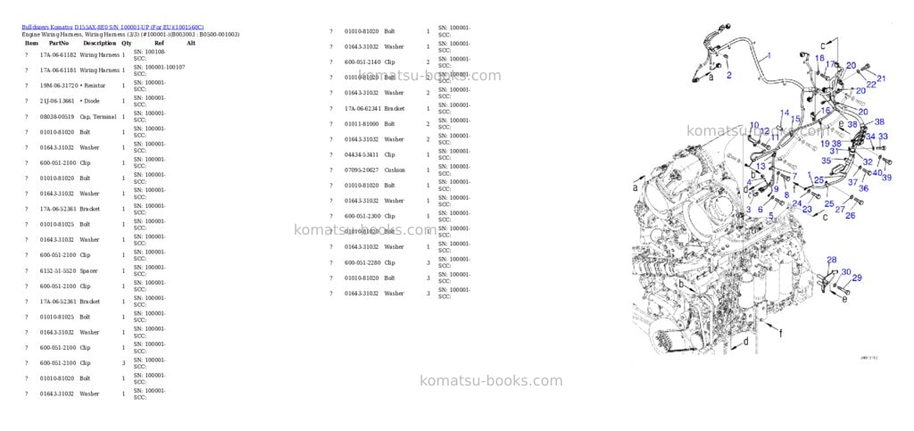 Komatsu d155ax-8e0 s/n 100001-up for eu Parts catalog cover Page 6 Komatsu d155ax-8e0 s/n 100001-up for eu Parts catalog cover Page 6
