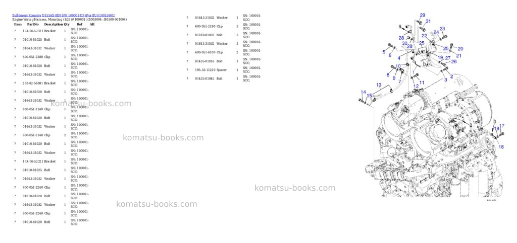 Komatsu d155ax-8e0 s/n 100001-up for eu Parts catalog cover Page 7 Komatsu d155ax-8e0 s/n 100001-up for eu Parts catalog cover Page 7
