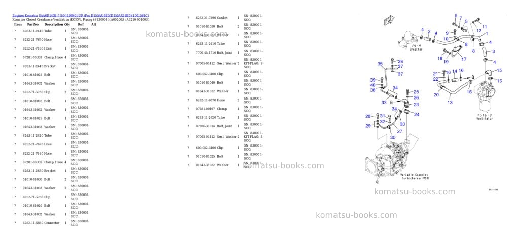 Komatsu saa6d140e-7 s/n 830001-up for d155ax-8e0/d155axi-8e0 Parts catalog cover Page 3 Komatsu saa6d140e-7 s/n 830001-up for d155ax-8e0/d155axi-8e0 Parts catalog cover Page 3