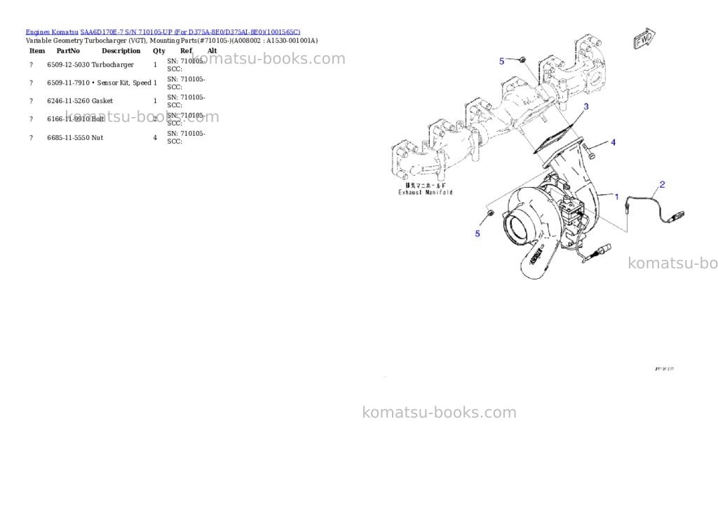 Komatsu saa6d170e-7 s/n 710042-up for hd465-8/hd605-8 Parts catalog cover Page 9 Komatsu saa6d170e-7 s/n 710042-up for hd465-8/hd605-8 Parts catalog cover Page 9