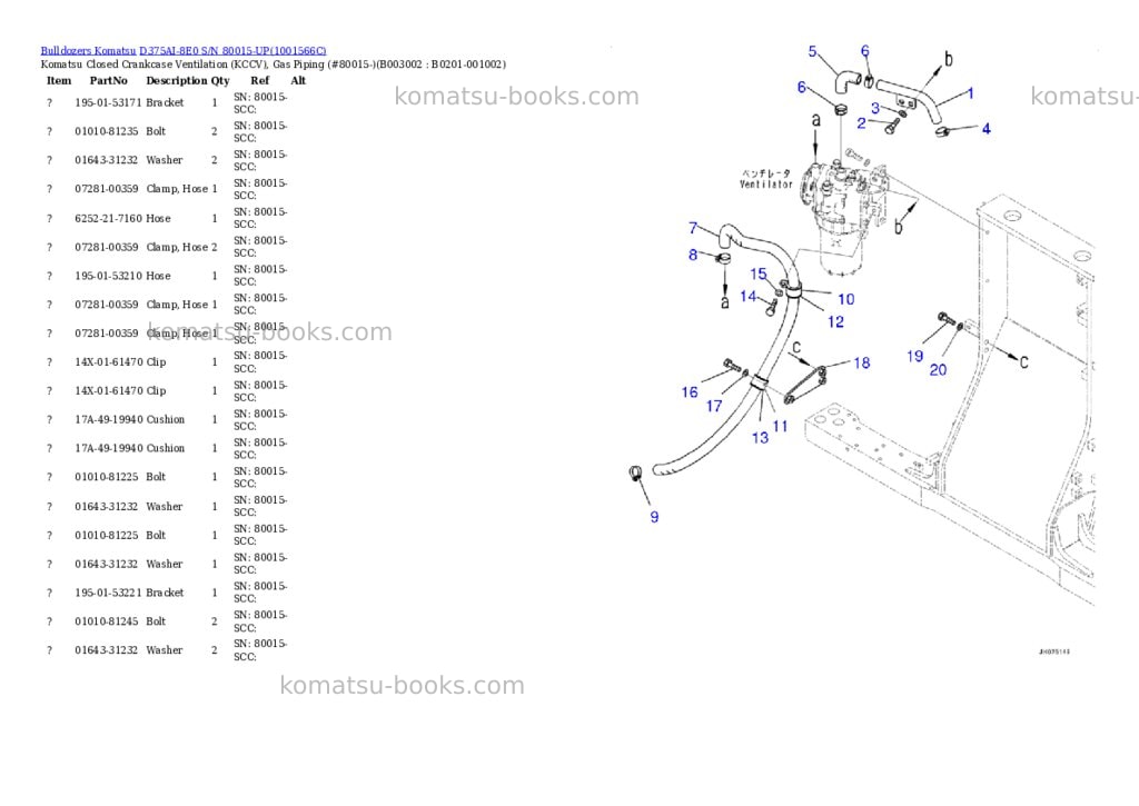 Komatsu d375ai-8e0 s/n 80015-up Parts catalog cover Page 4