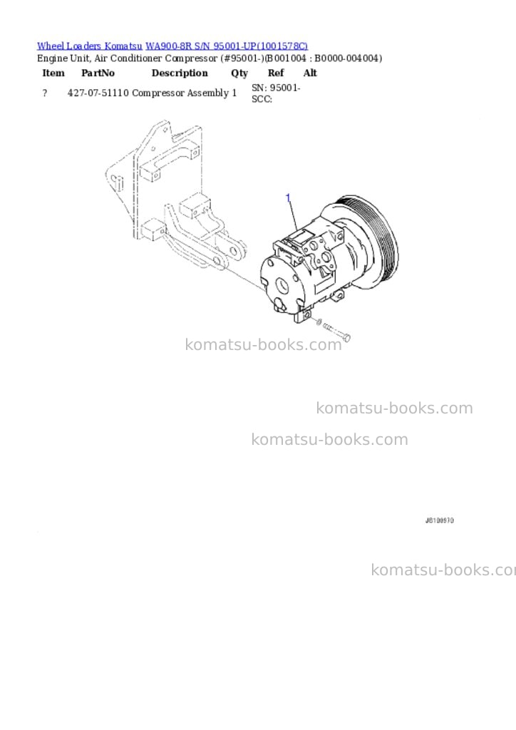 Komatsu WA900-8R S/N 95001-UP Parts catalog cover Page 3