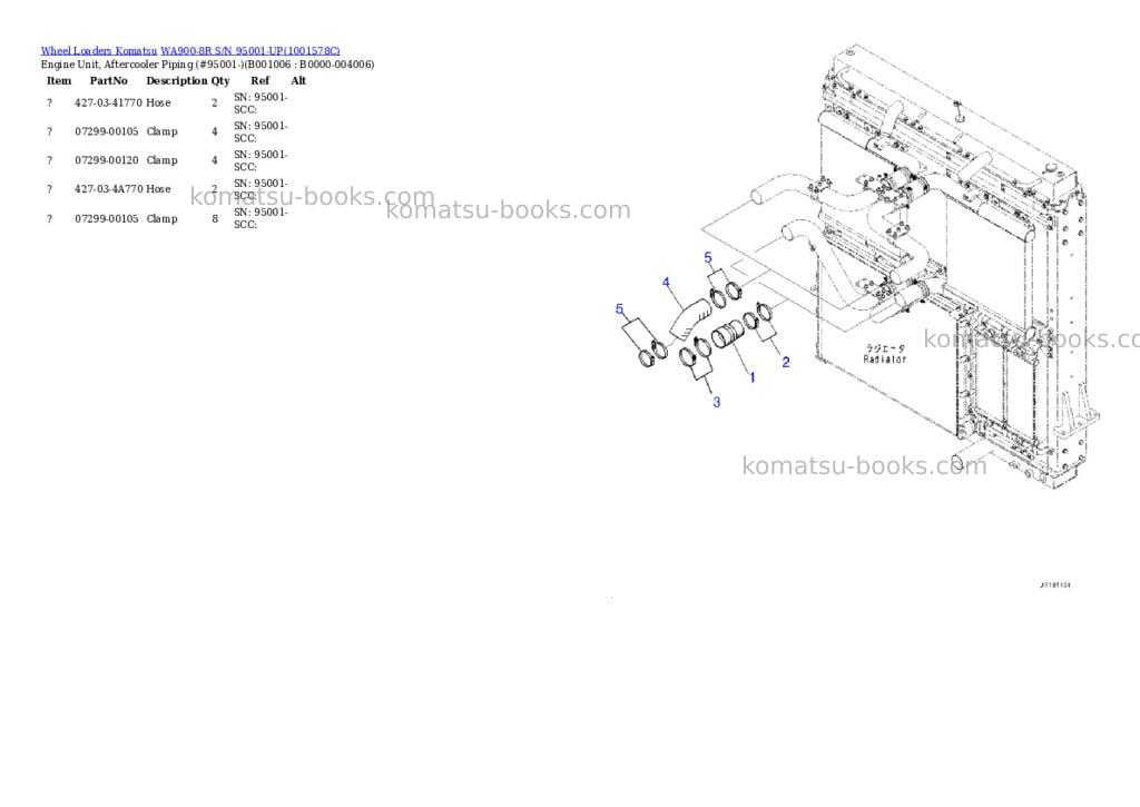 Komatsu WA900-8R S/N 95001-UP Parts catalog cover Page 5