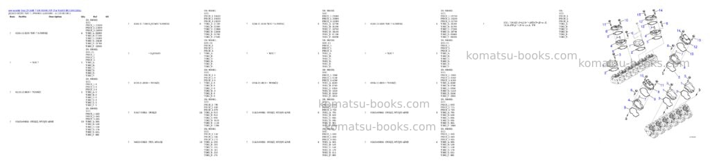 Komatsu SAA12V140E-7 S/N 900001-UP (For WA900-8R/) Parts catalog cover Page 4 Komatsu SAA12V140E-7 S/N 900001-UP (For WA900-8R/) Parts catalog cover Page 4