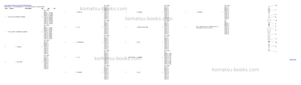 Komatsu PC25MR-5 S/N 25001-25999 Parts catalog cover Page 10