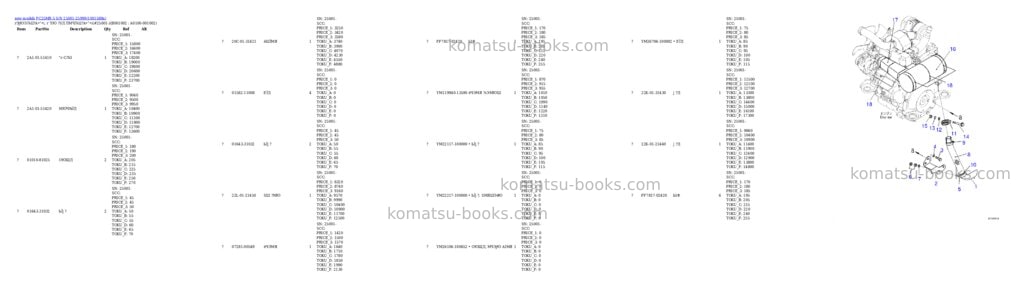Komatsu PC25MR-5 S/N 25001-25999 Parts catalog cover Page 2