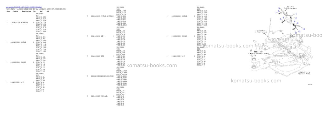 Komatsu PC25MR-5 S/N 25001-25999 Parts catalog cover Page 7