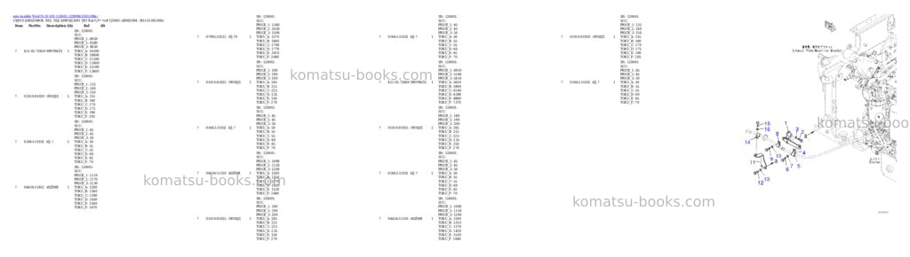 Komatsu WA470-10 S/N 120001-129999 Parts catalog cover Page 5 Komatsu WA470-10 S/N 120001-129999 Parts catalog cover Page 5