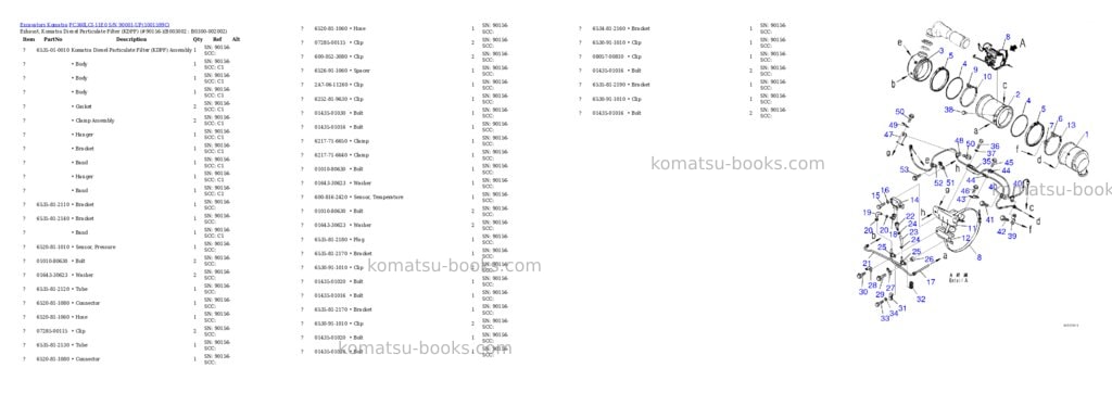 Komatsu PC360LCI-11E0 S/N 90001-UP Parts catalog cover Page 5 Komatsu PC360LCI-11E0 S/N 90001-UP Parts catalog cover Page 5