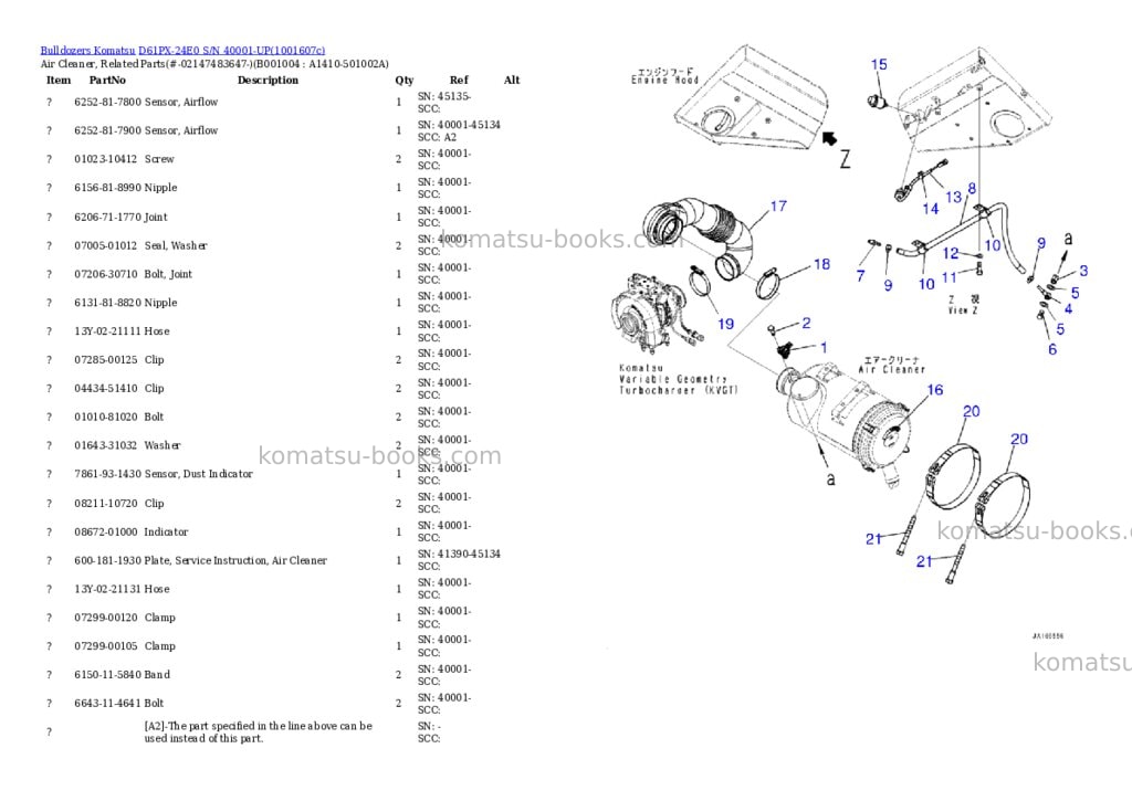 Komatsu D61PX-24E0 S/N 40001-UP Parts catalog cover Page 3