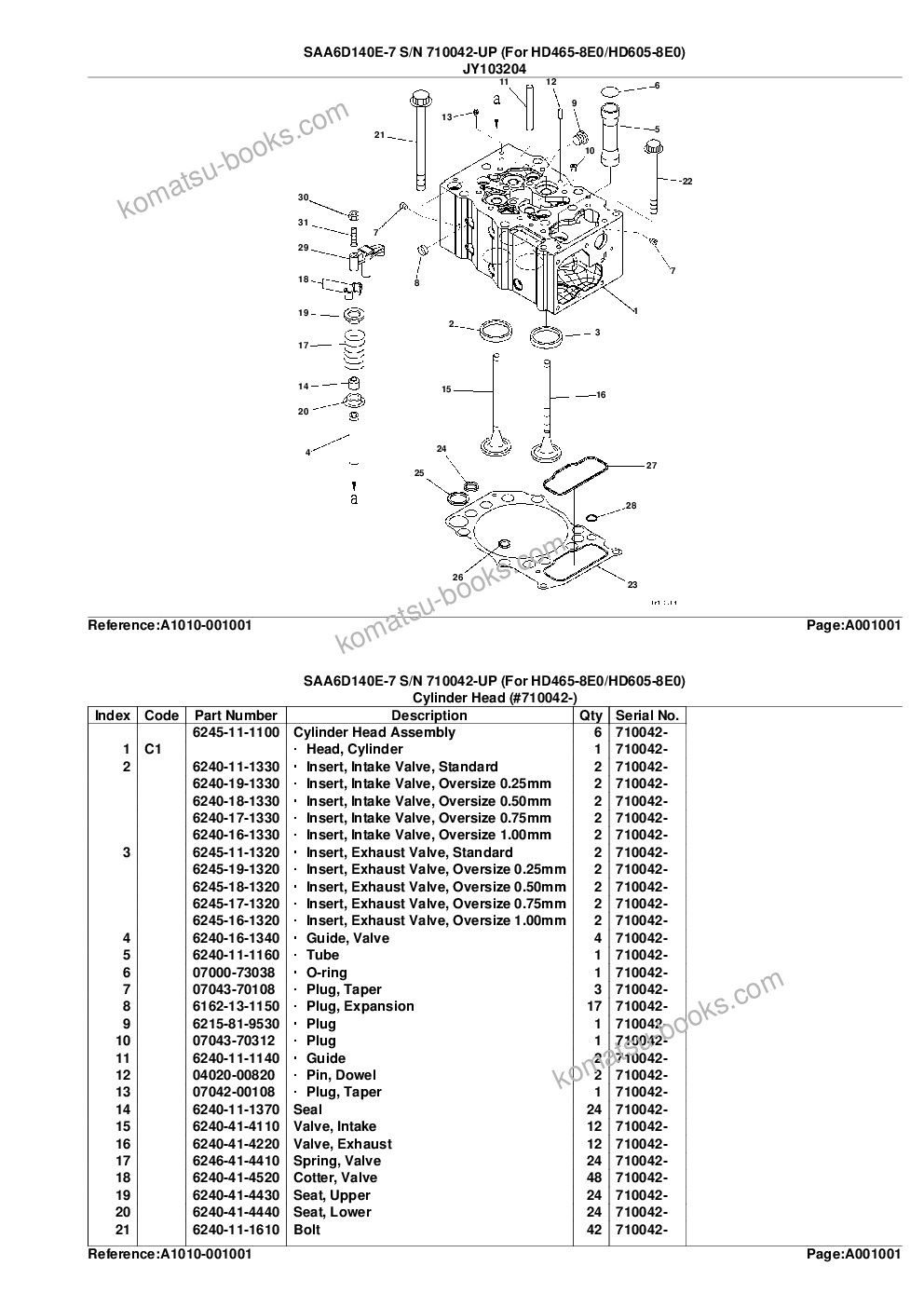 Komatsu saa6d140e-7 s/n 830235-up for wa500-8 Parts catalog cover Page 4
