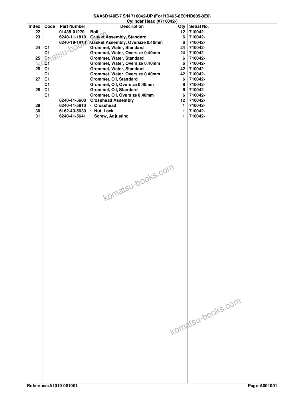 Komatsu saa6d140e-7 s/n 830235-up for wa500-8 Parts catalog cover Page 5
