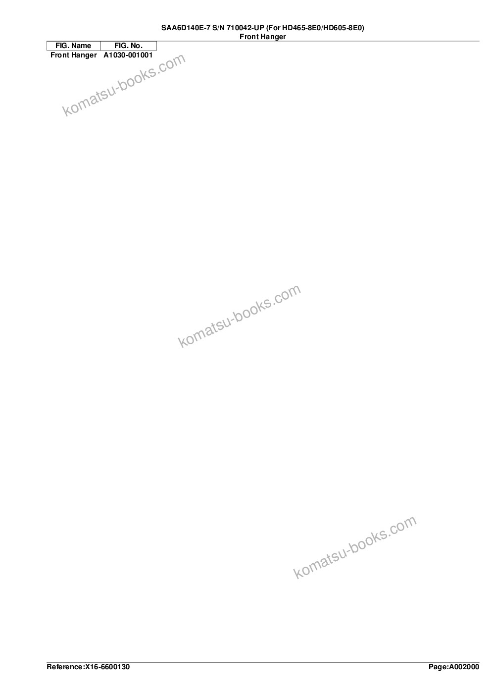 Komatsu saa6d140e-7 s/n 830235-up for wa500-8 Parts catalog cover Page 6