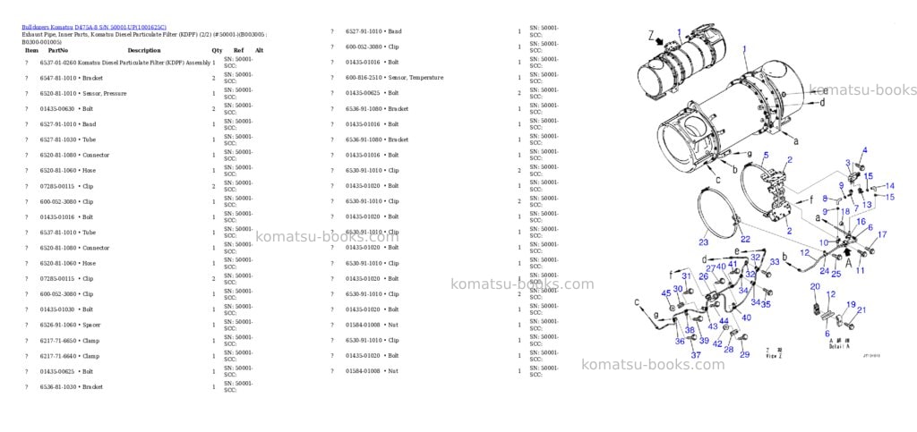 Komatsu D475A-8 S/N 50001-UP Parts catalog cover Page 7
