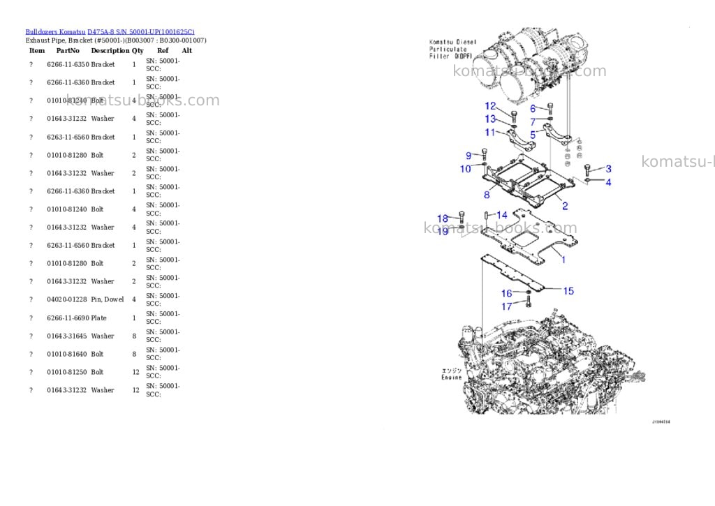 Komatsu D475A-8 S/N 50001-UP Parts catalog cover Page 9