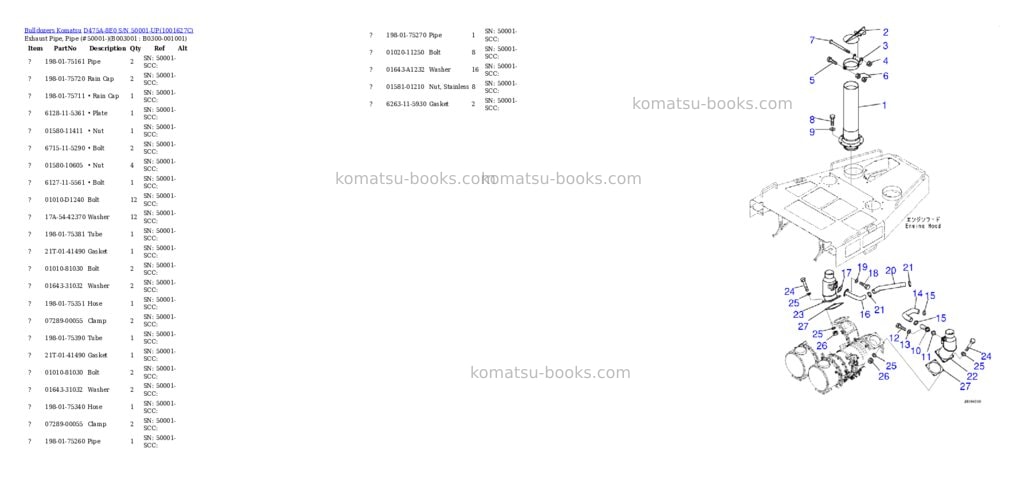 Komatsu D475A-8E0 S/N 50001-UP Parts catalog cover Page 3